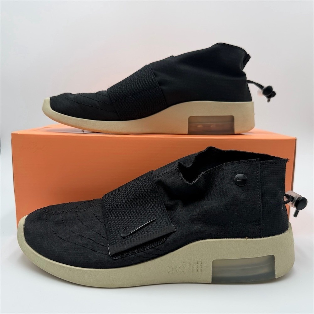 Nike Air Fear of God Moccasin Men's Slip-On Sneakers Black‎ Low Top